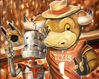 Hook 'em Bot Robot Painting