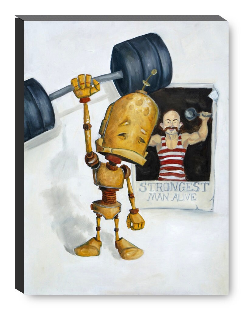 Strong Bot Robot Painting - Etsy