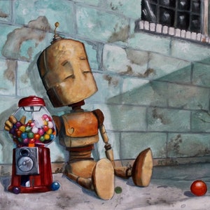 Gum-Ball Bot painting print