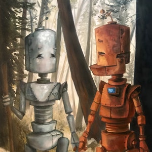 REDWOODS BOTS print of painting