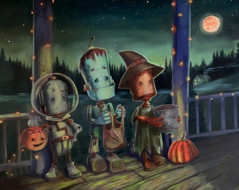 Trick O' Treat Bots Robot Painting