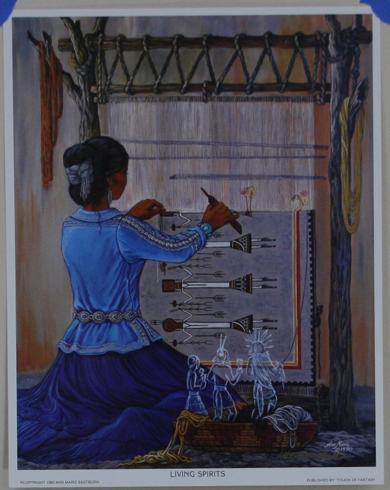 Living Spirits Signed and Numbered by artist Out of Print One of a Kind Native American Original Fine Art RARE