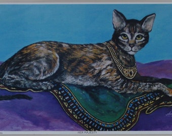 Cat Lithograph - Hand Signed and numbered in plate