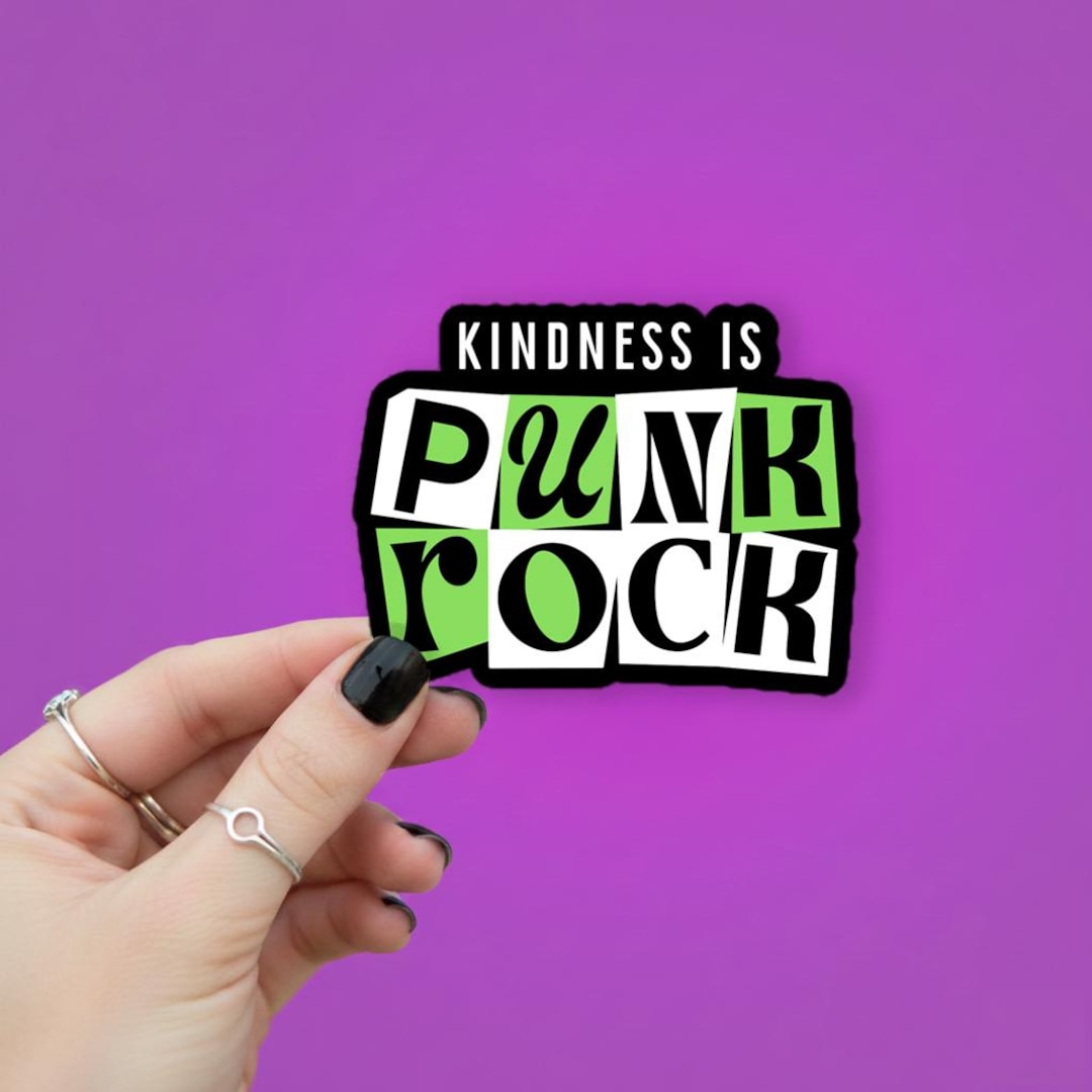 Twm Sticker Kindness is Punk Rock Sticker | Ransom Note Sticker | Radical Empathy ...