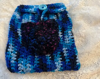coraline inspired crochet makeup pouch