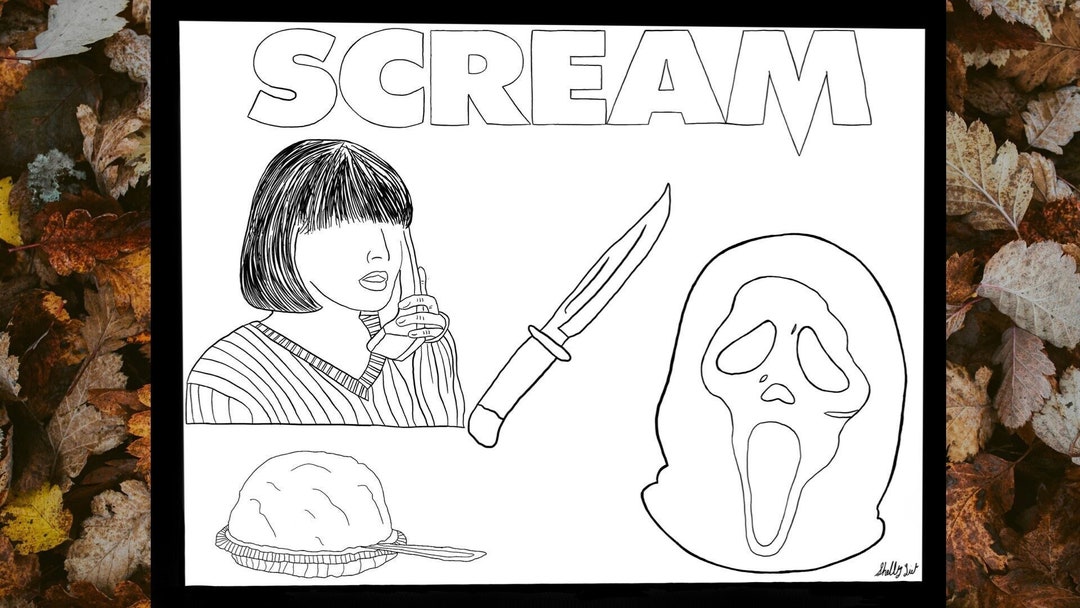 Scream Horror Movie Coloring Page - Etsy