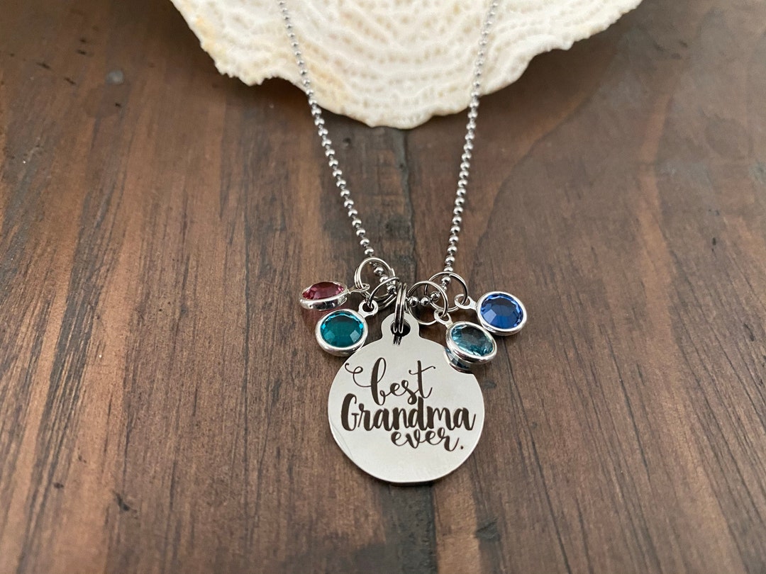 BEST GRANDMA EVER Necklace Stainless Steel Chain Stainless Etsy.de