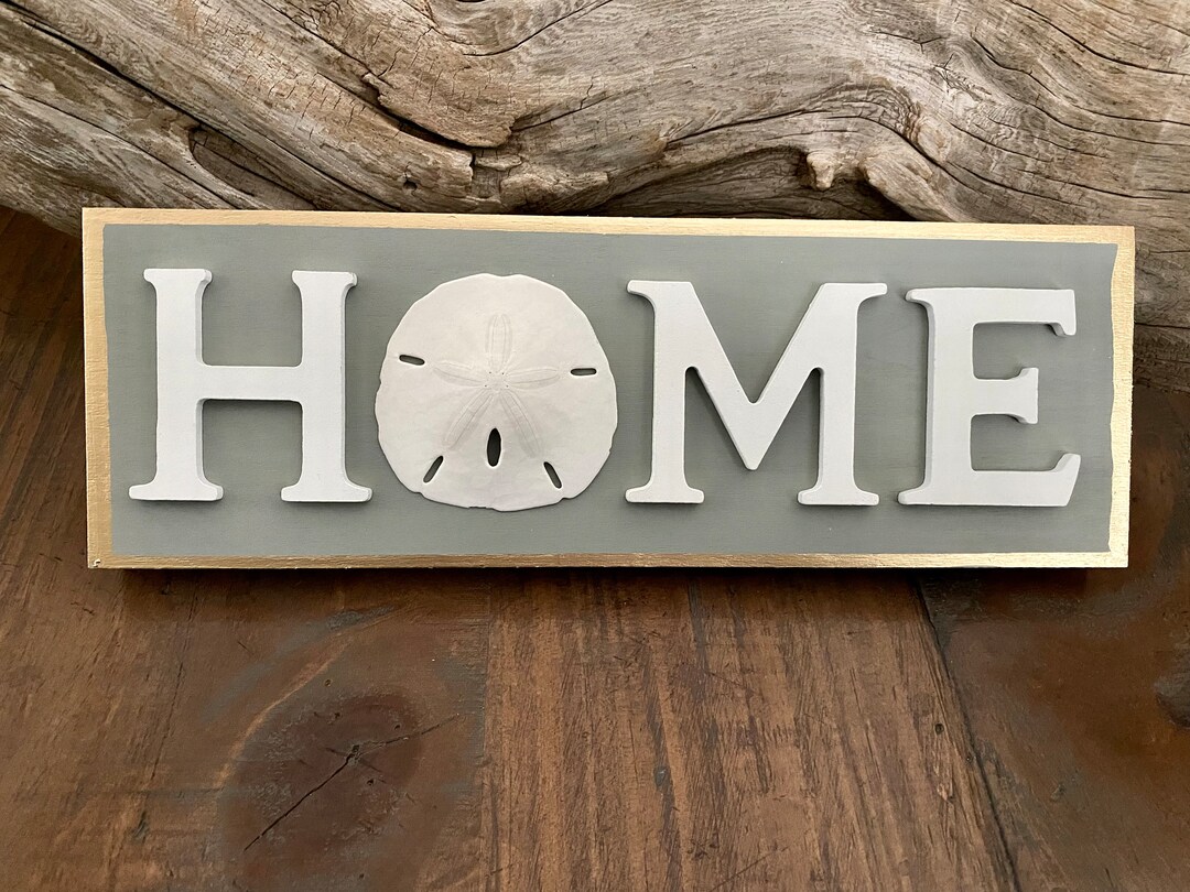 Sand Dollar Home Decor Sign, Wood Letters, Coastal - Etsy