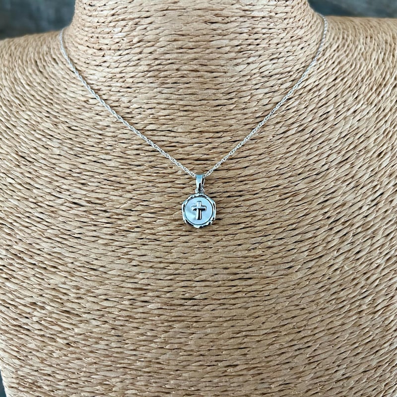 Pearl Cross Necklace main image 1