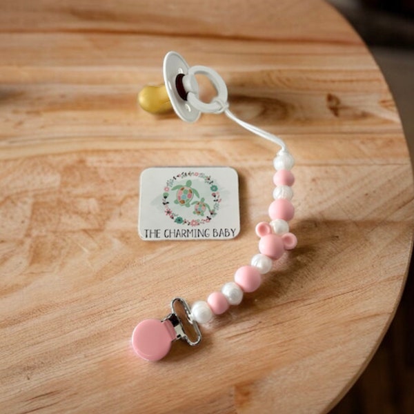 Pearl Pacifier Clip Etsy