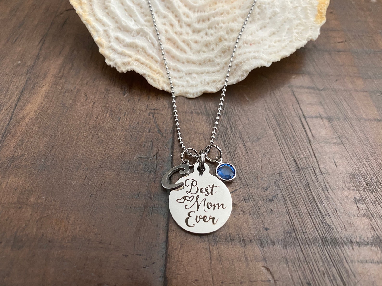 BEST MOM EVER Necklace / Stainless Steel Necklace Stainless Etsy