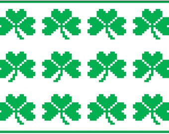 Shamrock C2C Crochet Blanket Pattern: St. Patrick's Day Graphghan 50"x65" (PDF Pattern)