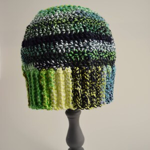 Handspun messy gorro de bollo para adultos, listo para enviar sombrero de bollo mamá, caliente colorido sombrero de cola de caballo, crocheted mamá gorro de bollo, gorro texturizado