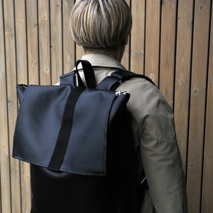 Faux leather backpack Handmade Inga Skripka design image 6