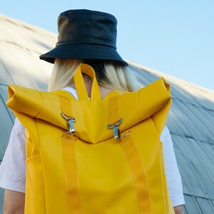 roll top backpack cycling