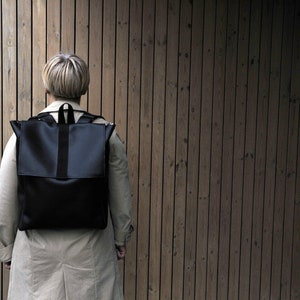 Faux leather backpack Handmade Inga Skripka design image 7