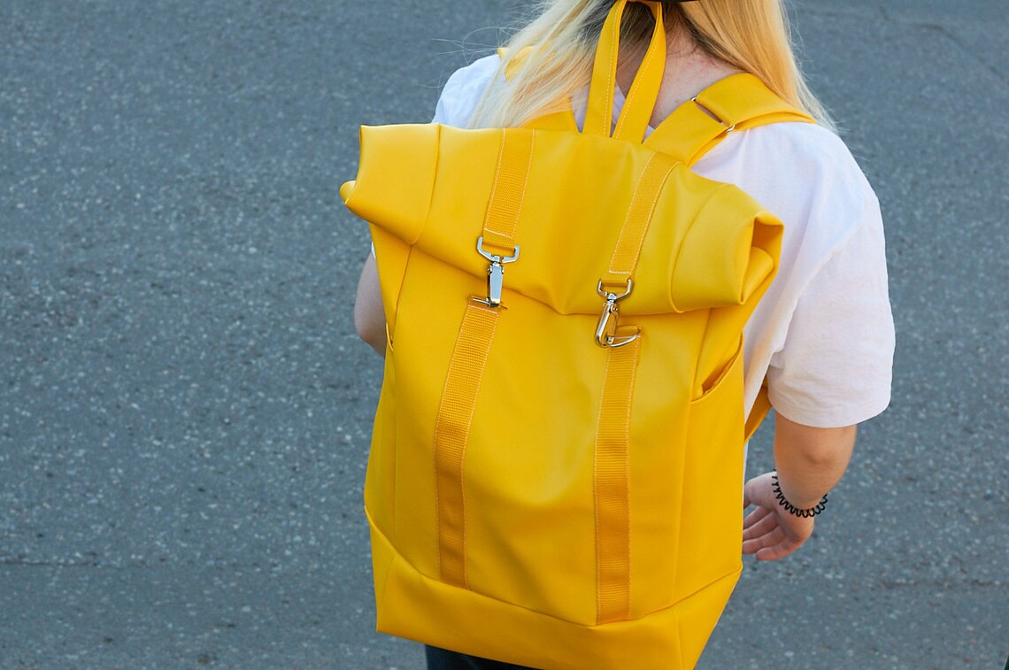 roll top backpack cycling