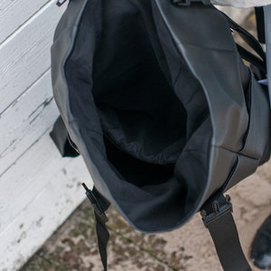 Unisex Rucksack Universal Bag Handmade faux leather bag school bag industrial style minimalist work bag travel bag image 5
