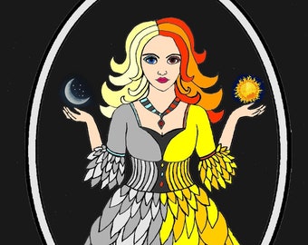 Pagan Goddess coloring page printable do it yourself altar picture fun activity can be colored digitally or printed and colored by hand