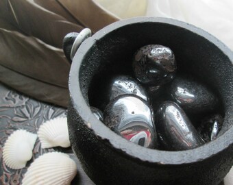 Medium Tumbled Hematite Stone, Hematite Crystal, Healing Crystals and Stones, Tumbled Gemstones, Tumbled Crystals, Reiki Stones,