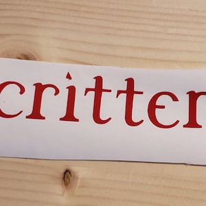 Critter Decal (Small)