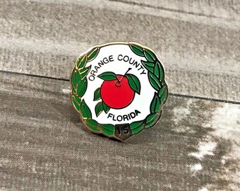 Orange County Florida 15 Years Hat Lapel Jacket Shirt Backpack Bag Souvenir Pin