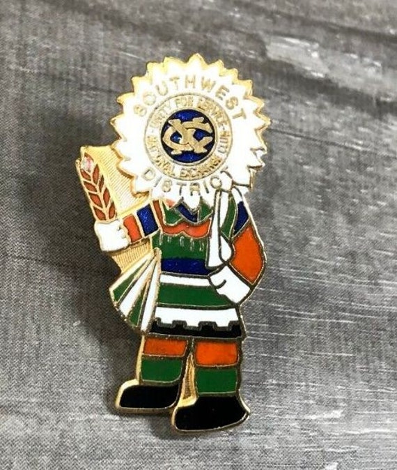 Southwest District Unity for Service National Exchange Club Hat Lapel Pin Back
