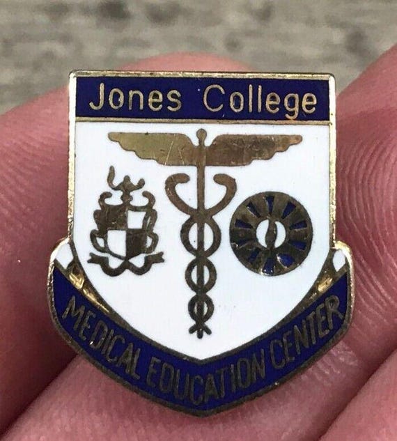 Jones College Medical Education Center Lapel Hat Jacket Shirt Pin