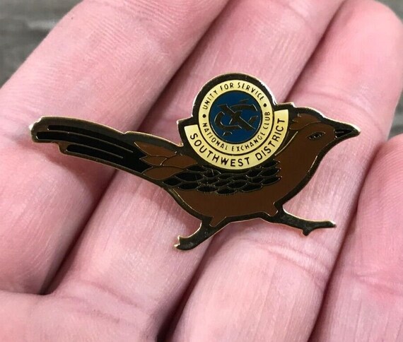 Southwest District Unity for Service National Exchange Club Roadrunner Lapel Pin View 5