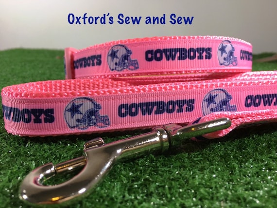 pink dallas cowboys dog collar