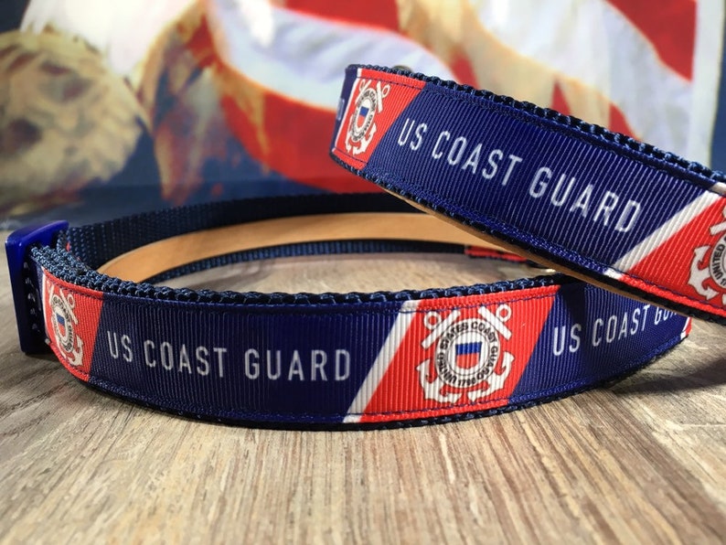 US Coast Guard Dog Collar With Optional Matching Leash ALL Etsy