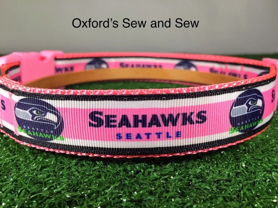 Pink seahawks dog collar Clearance
