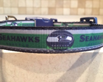 Seattle Seahawks Football Sports Team 3/4" S and M Dog Collar