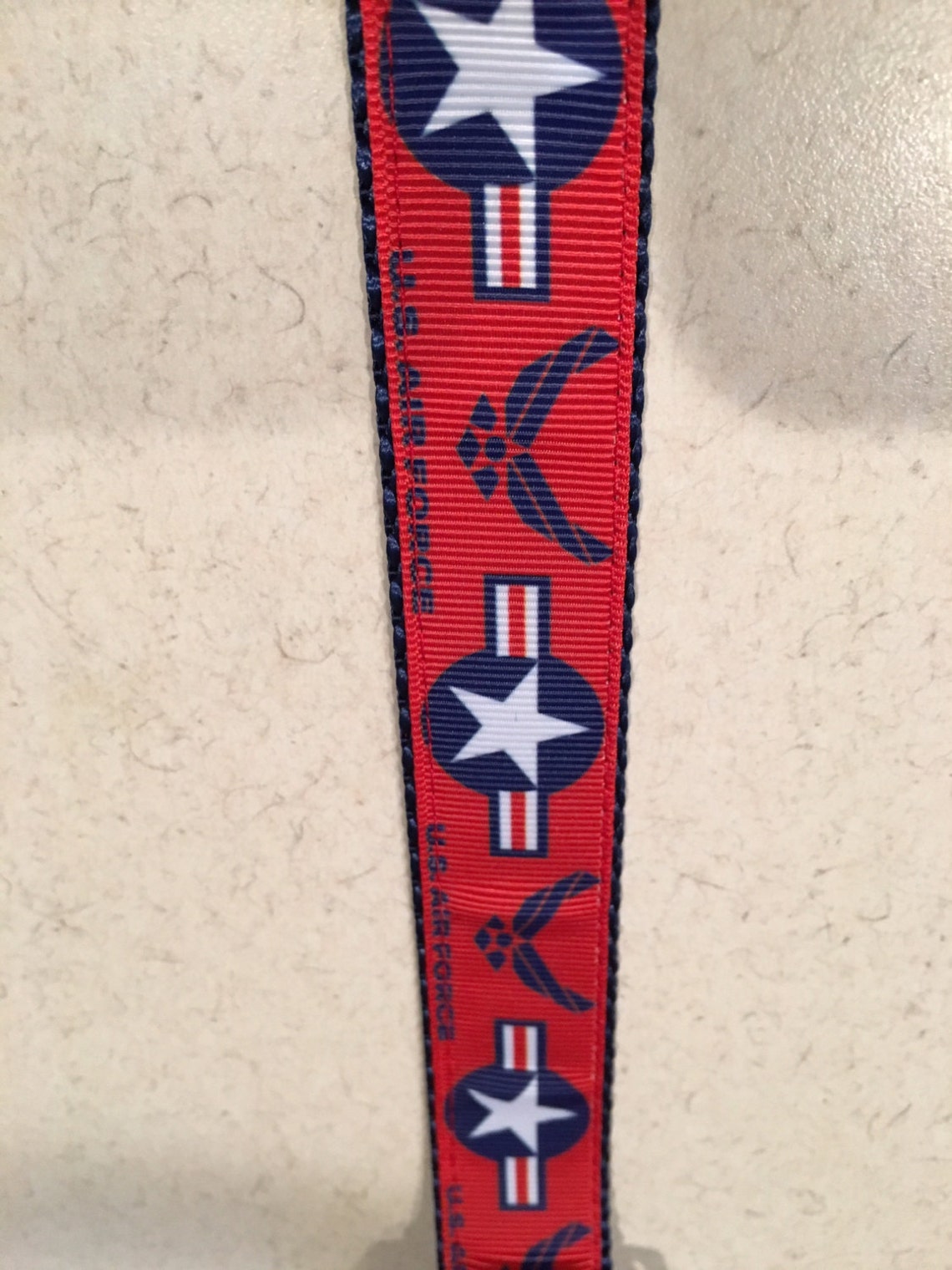 Blue US Air Force Wings Dog Collar And Leash  Licensed By Us Air Force