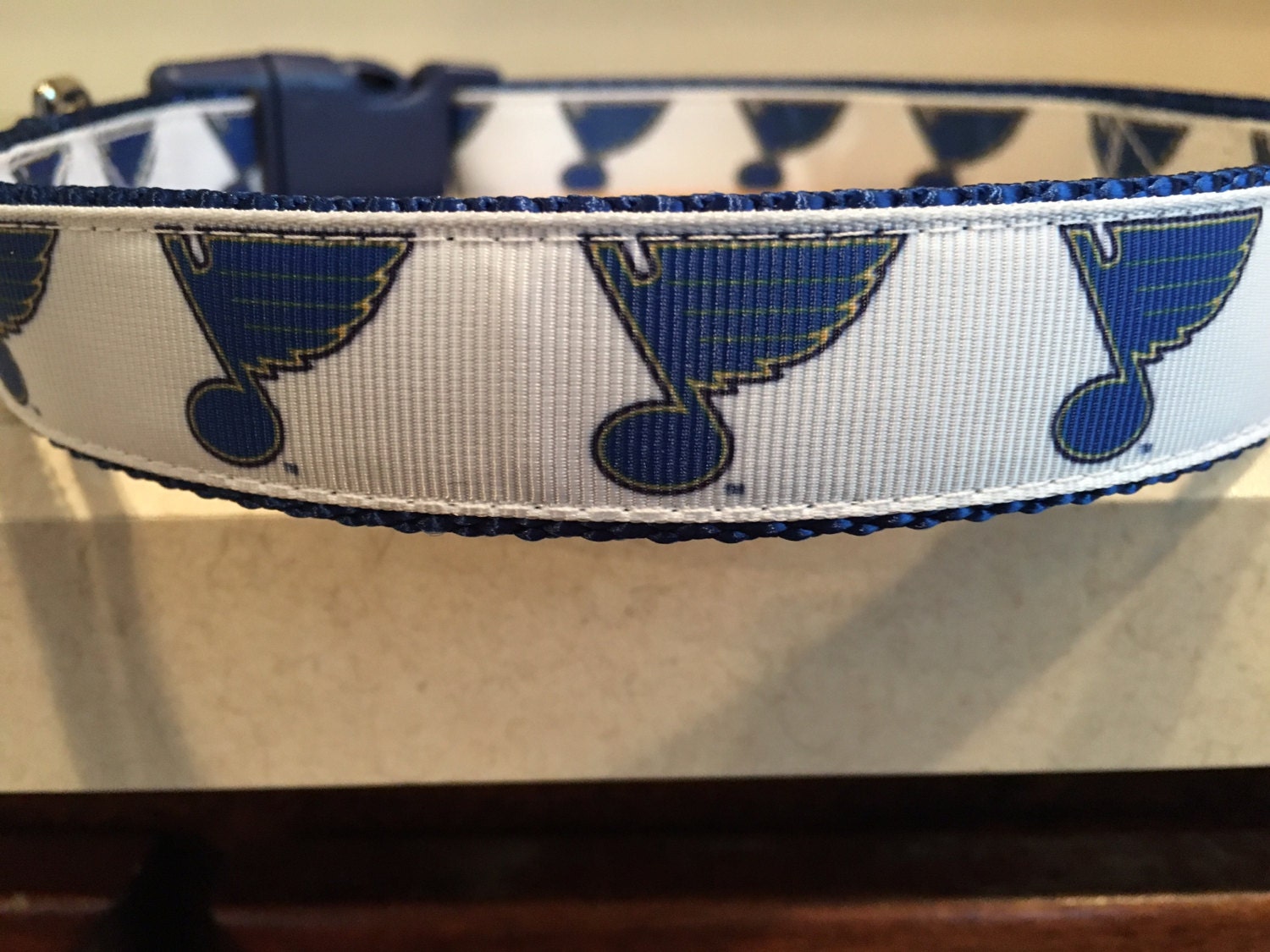 pink st louis blues dog collar