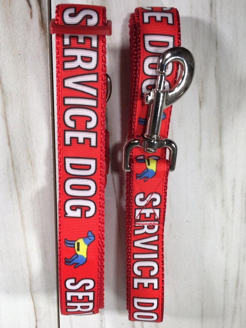 Service Dog Medical Alert S M L XL Dog Collar & Optional Etsy