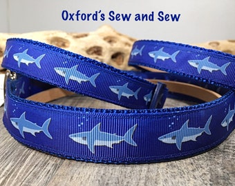 Mako Madness Shark Dog Collar ANY SIZE and Optional Matching Leash