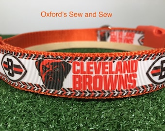 Cleveland Browns Football Sports Dog Collar and optional matching leash (ALL SIZES)