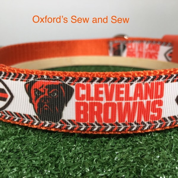 Cleveland Browns Football Sports Dog Collar and optional matching leash (ALL SIZES)