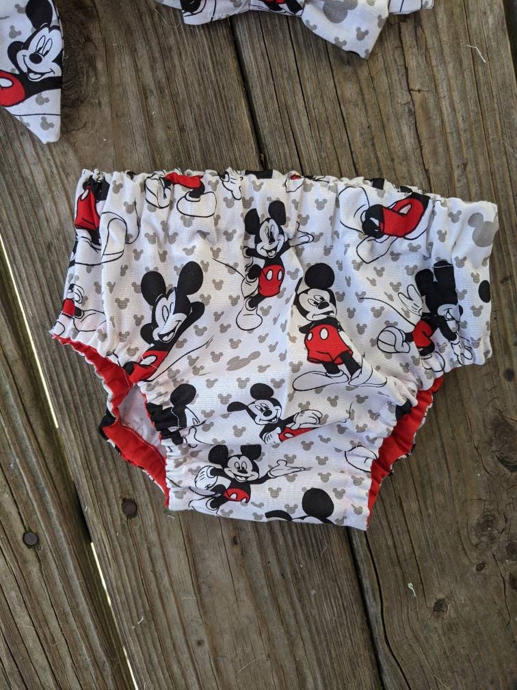 Baby Mickey Mouse Diaper Cover Disney Bloomers Cotton | Etsy