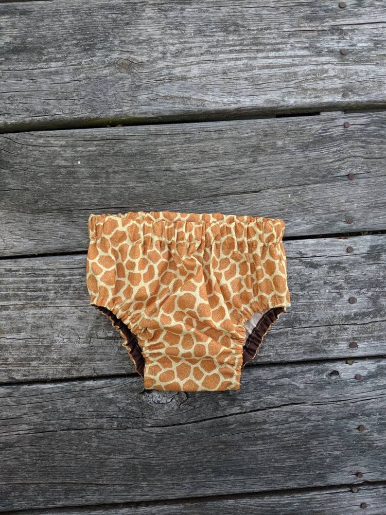 Cake Smash Outfit Baby Bloomers READY TO SHIP Giraffe Print Diaper Cover First Birthday Outfit Cotton Diaper Cover