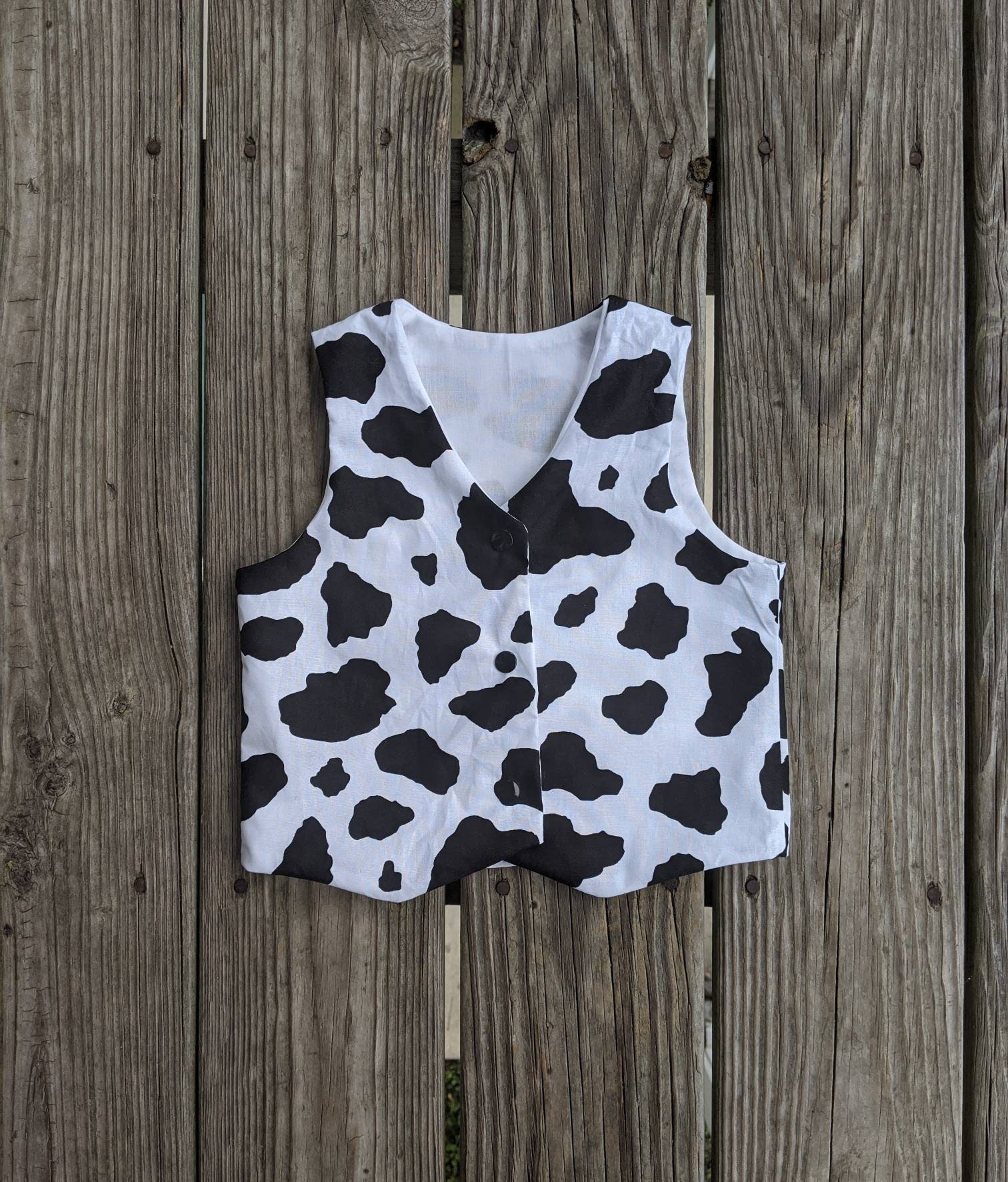 Cow Print Vest Cow Birthday Animal Print Vest Boys Vest Etsy