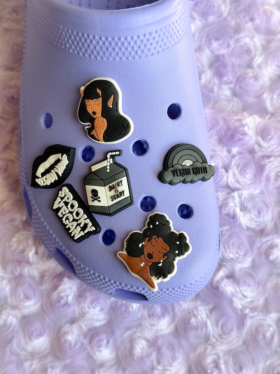 Goth Croc Charms, Vegan Croc Charms, Vampire Croc Charms