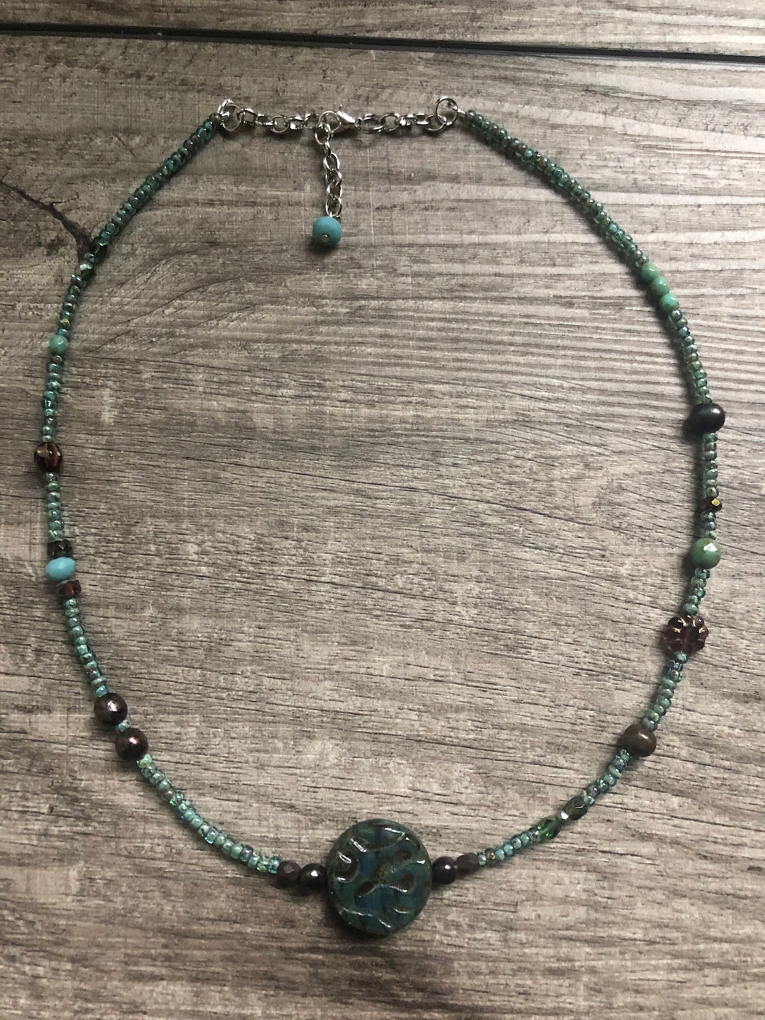 Sundance Style Glass Seed Bead Necklace Etsy