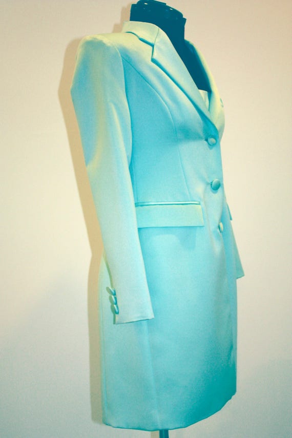 Two Piece Aqua Ensemble a la "Jackie O" Price Red… - image 2