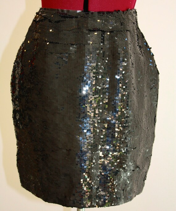 NOT So Basic Black Sequin Miniskirt by BlackTie - image 1
