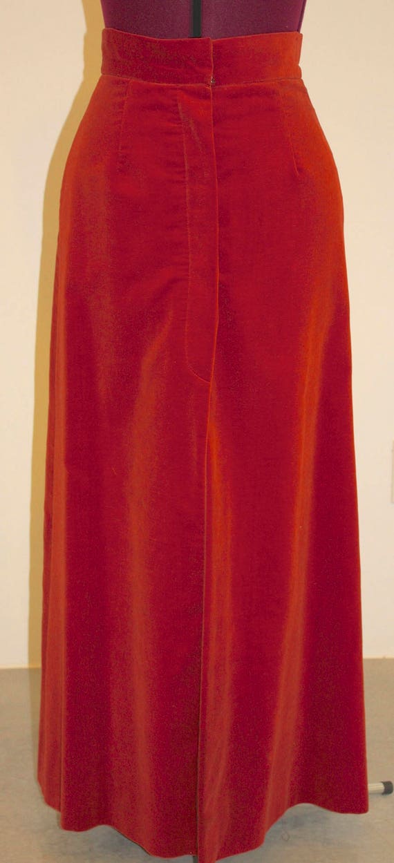 1971 Ellen Tracy Long Velveteen Skirt