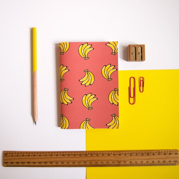Banana Notebook / Fruity Stationery / Banana Stationery / Pocket Notebook / Cute Stationery / Back to School / Cute School Supply