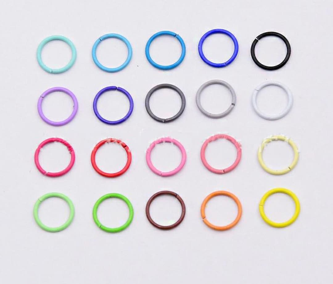 Rainbow Jump Rings, Brass Round Ring, Colored Split Connect, Jewelry