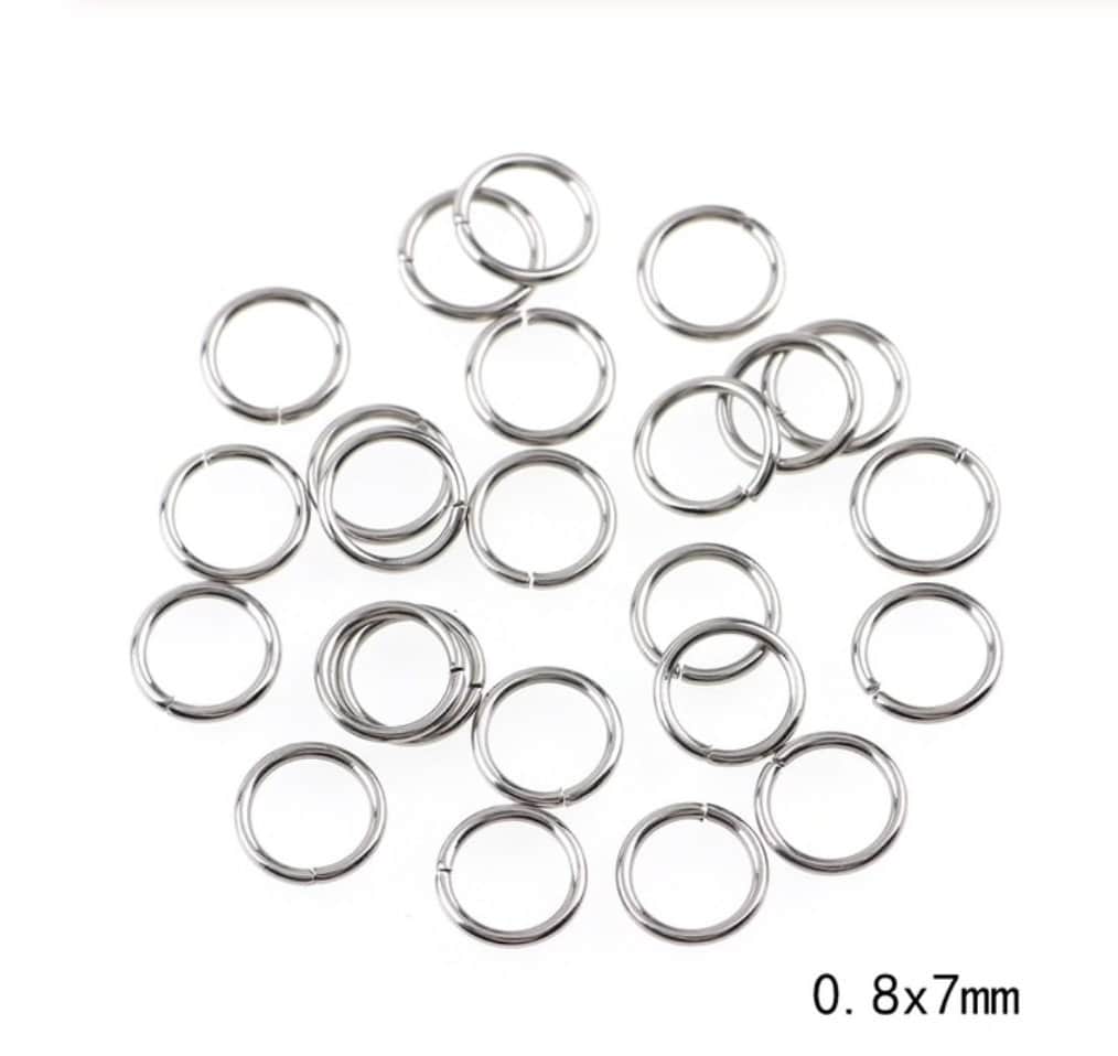 THREENEST 750 Stainless Steel Jump Rings, Closed Unsoldered Split Round  Metal Rings for Necklace Bracelet Earring Keychains Jewelry Making(6mm 8mm